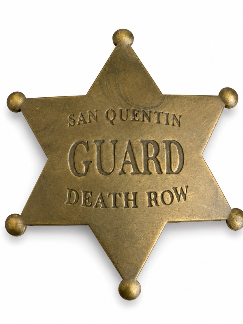 NEW Western Star Brass Badge San Quentin Death Row Guard - Picture 1 of 3